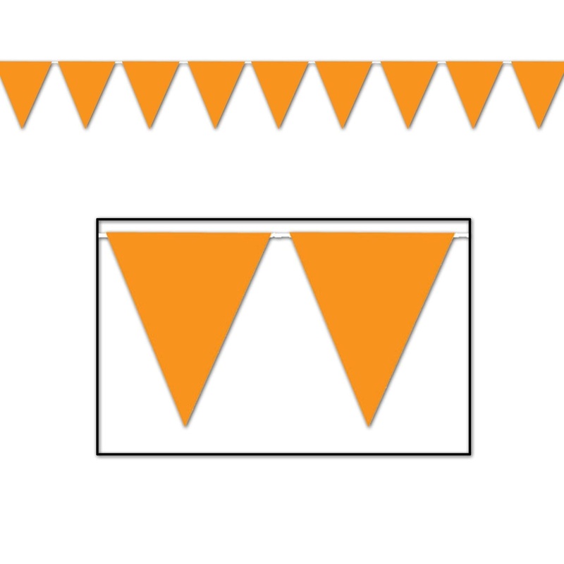 12 Pack Beistle Orange Party Pennant Banner