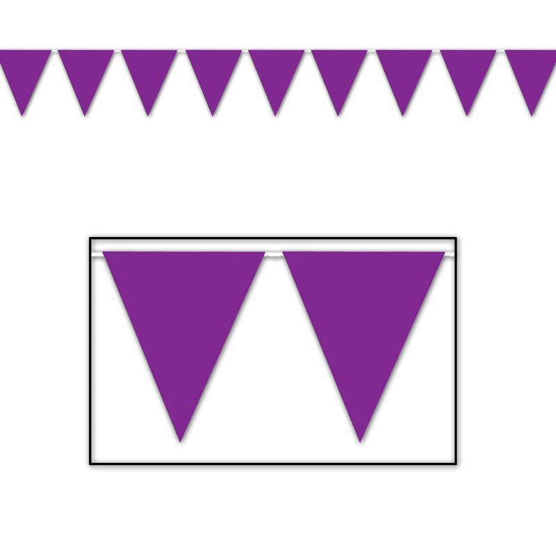 12 Pack Beistle Purple Party Pennant Banner