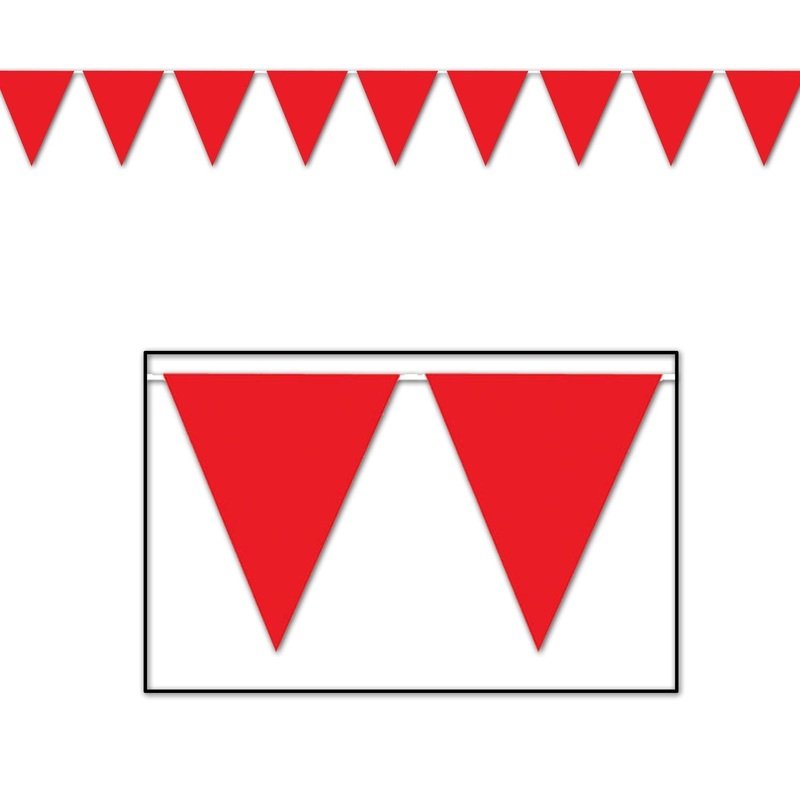 12 Pack Beistle Red Party Pennant Banner