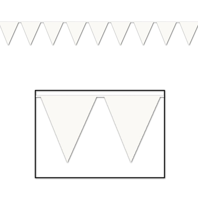 12 Pack Beistle White Party Pennant Banner