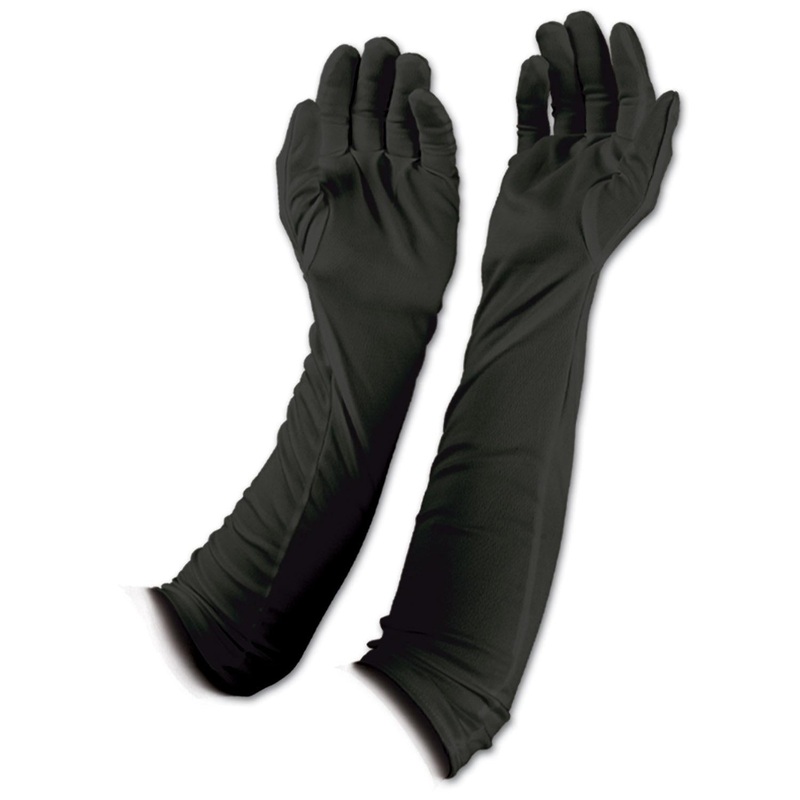 12 Pair Beistle Evening Gloves- Black