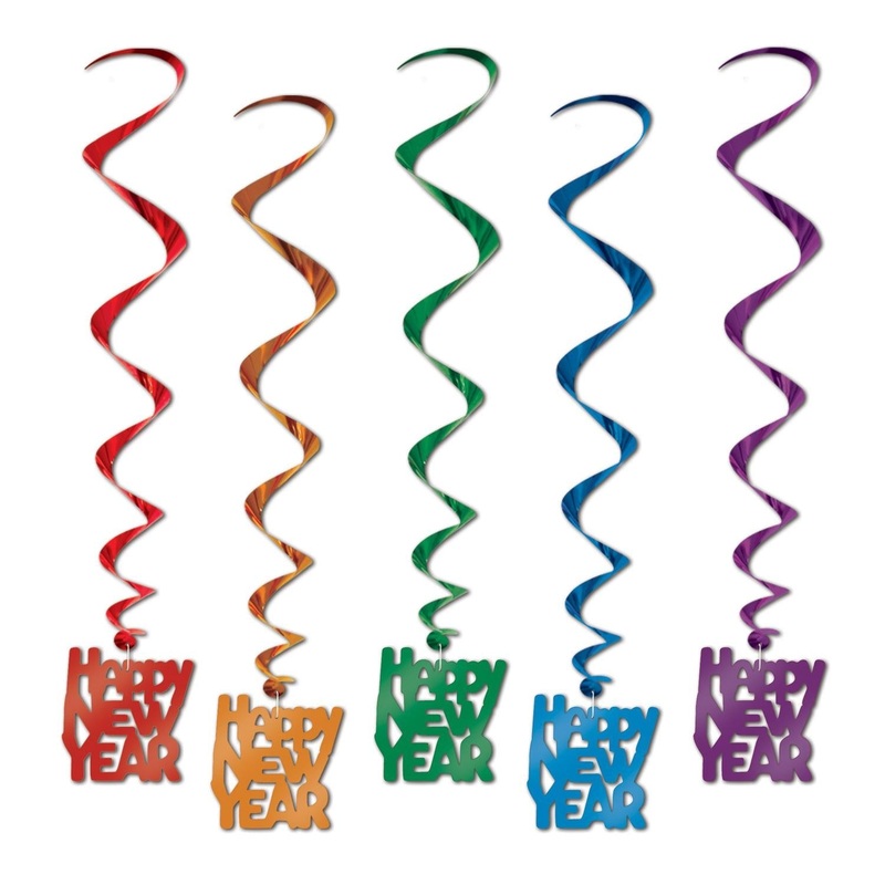 30 Piece Beistle Happy New Year Whirls Asst colors