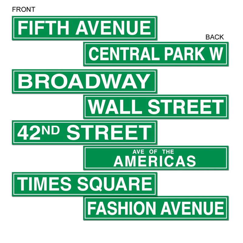 48 Pack Beistle New York City Street Party Sign Cutouts