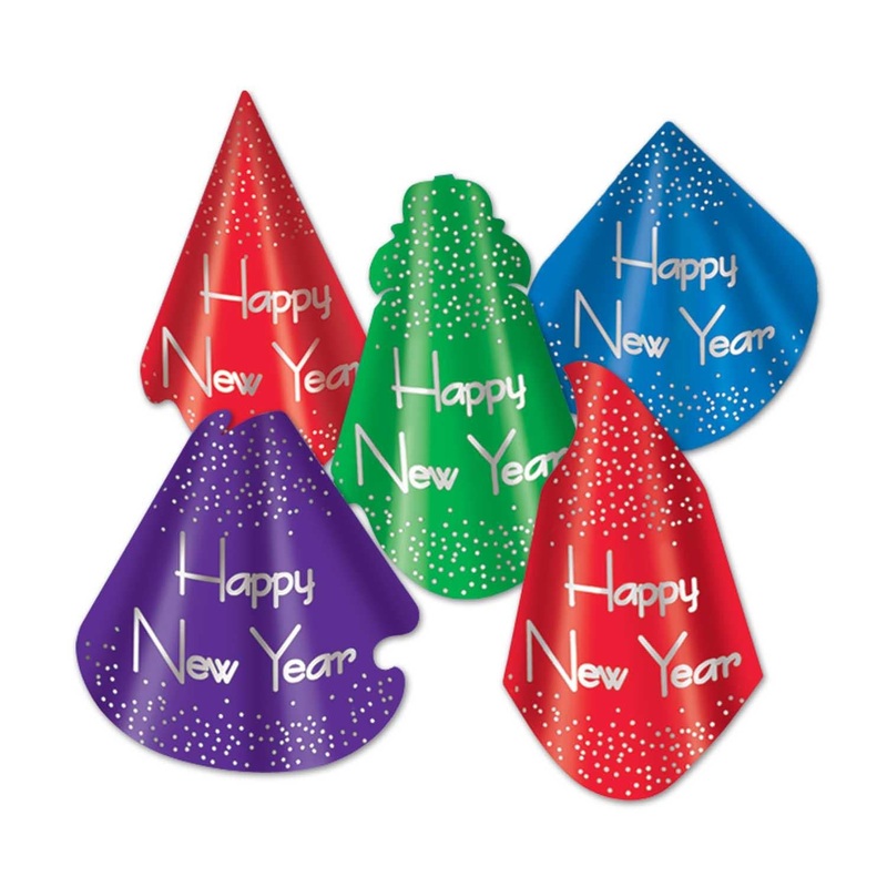 50 Pack Beistle Headliner Hat New Year's Eve Party Kit