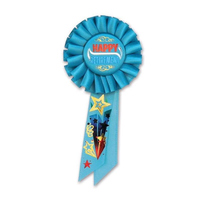 6 Pack Beistle Happy Retirement Rosette