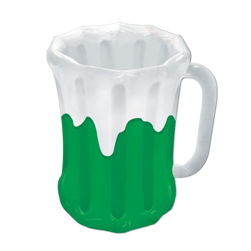 6 Pack Beistle St. Patrick's Day Inflatable Beer Mug Cooler