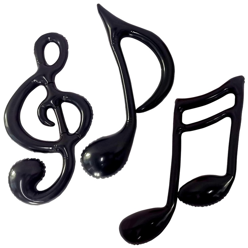 12 Pack Beistle Inflatable Musical Notes Party Set