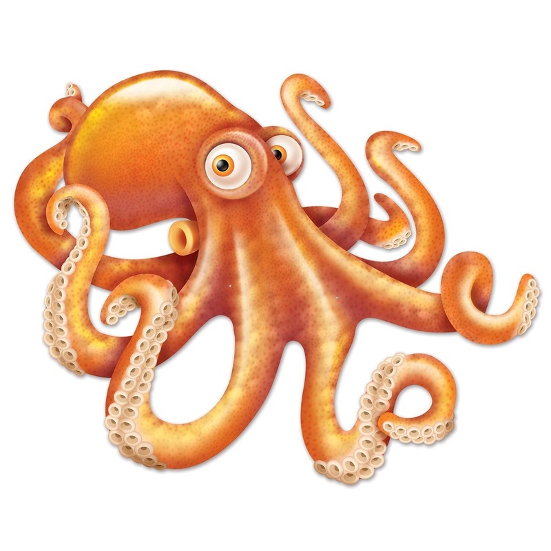 12 Pack Beistle Jointed Octopus Party Decoration