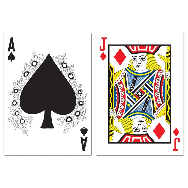 24 Pack Beistle Jumbo Blackjack Party Cutouts