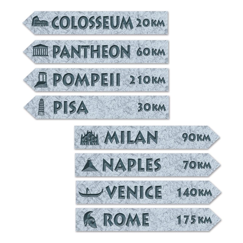 48 Pack Beistle Italian Street Party Sign Cutouts