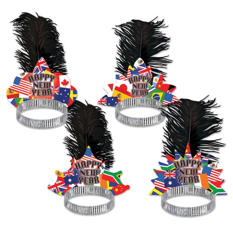 50 Pack Beistle New Year's Eve International Tiara