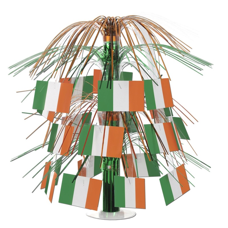 6 Pack Beistle Irish Flag Cascade Party Centerpiece