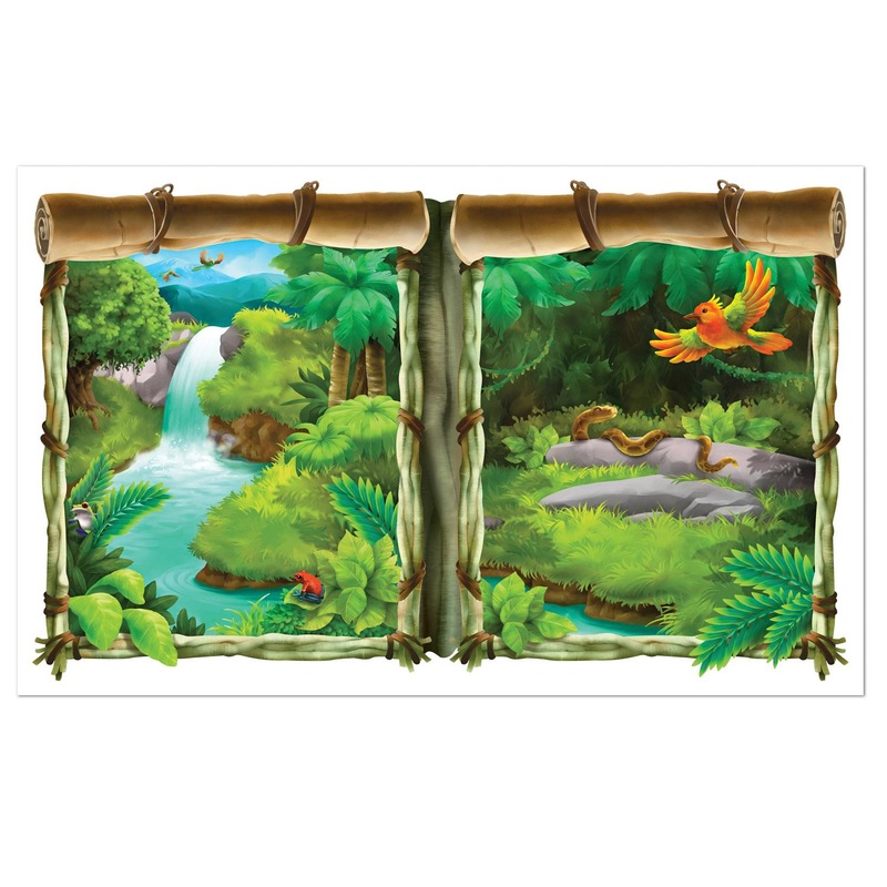 6 Pack Beistle Jungle Party Insta-View Decoration