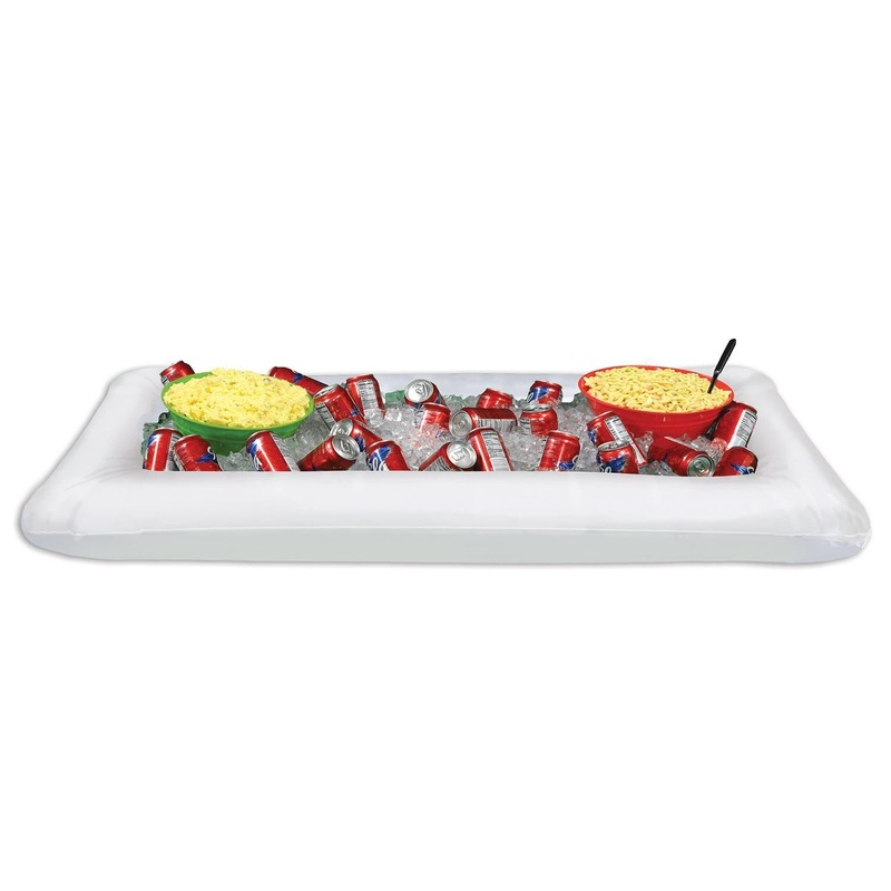 6 Pack Beistle Party Inflatable White Buffet Cooler