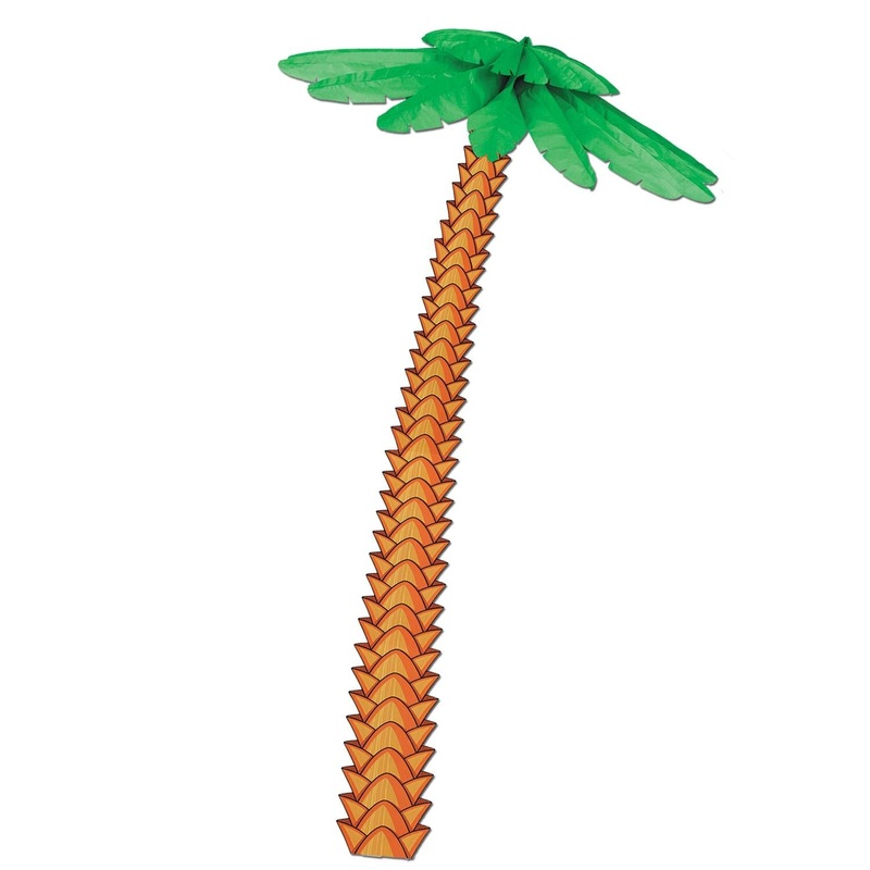 12 Pack Beistle Luau Party Jointed Palm Tree with Tissue Fronds