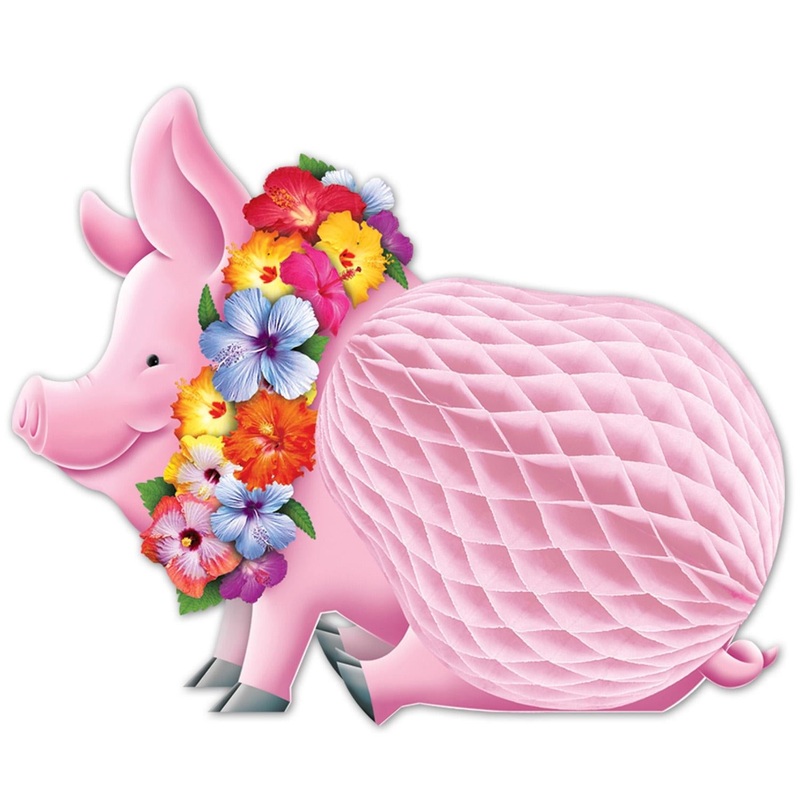 12 Pack Beistle Luau Pig Centerpiece