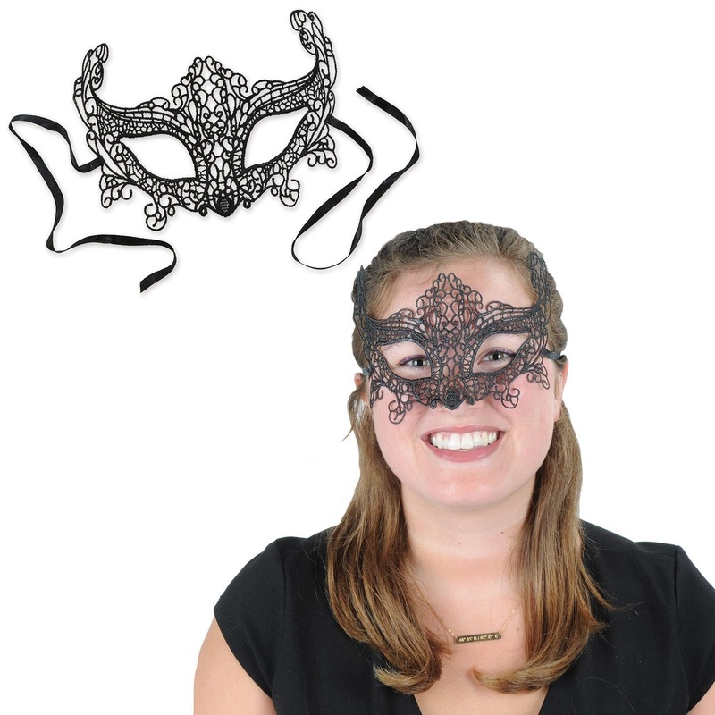 12 Pack Beistle Mardi Gras Lace Mask