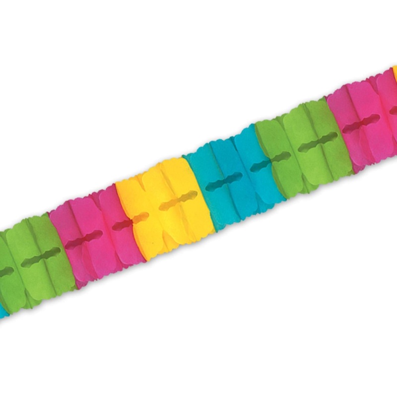12 Pack Beistle Packaged Party Leaf Garland - neon