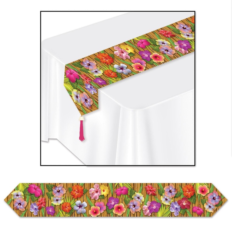 12 Pack Beistle Printed Luau Paper Table Runner
