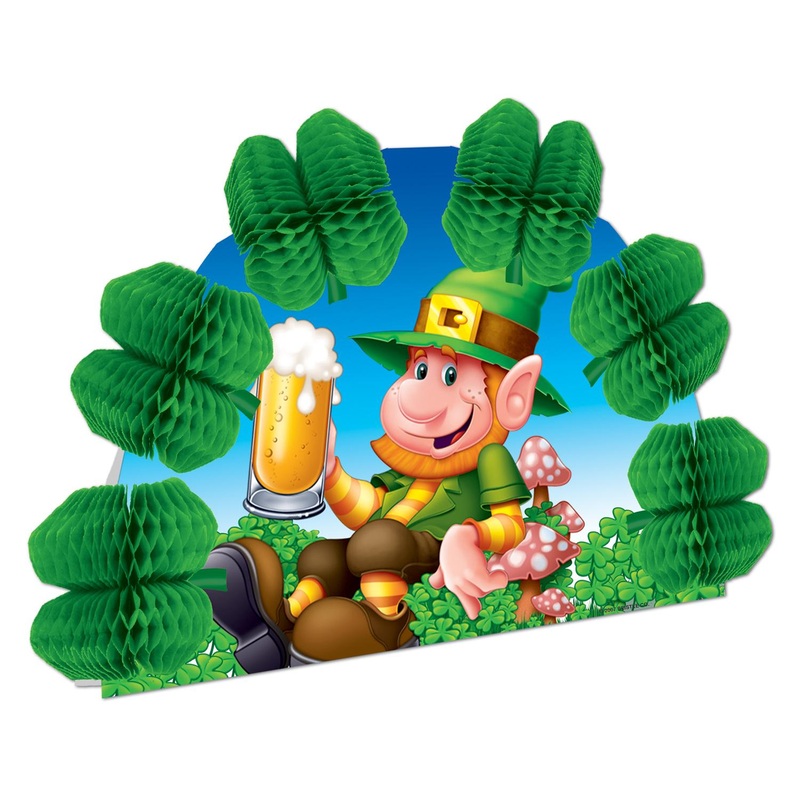 12 Pack Beistle St. Patrick's Day Leprechaun 2-Sided Centerpiece