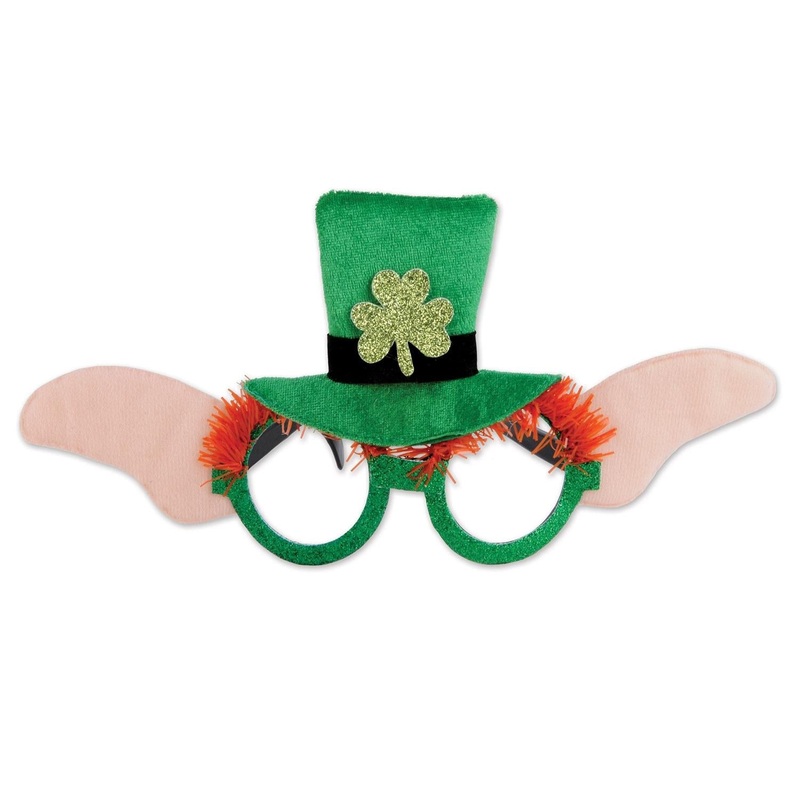 12 Pack Beistle St. Patrick's Day Leprechaun Glasses