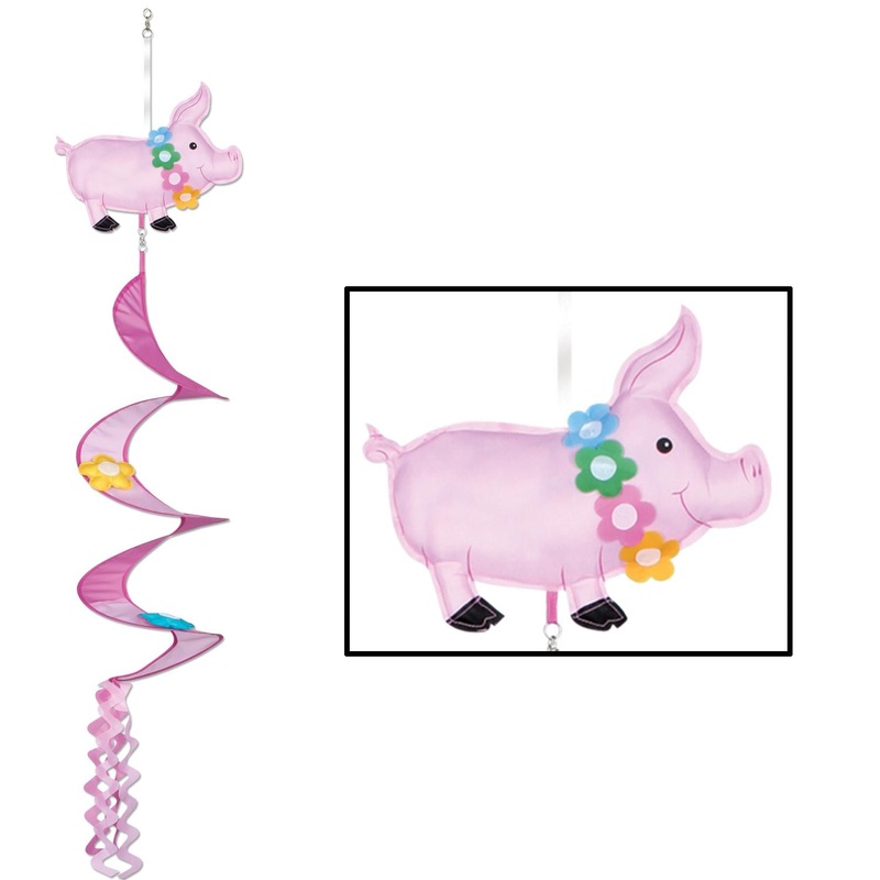 12 Piece Beistle Luau Pig Wind-Spinner