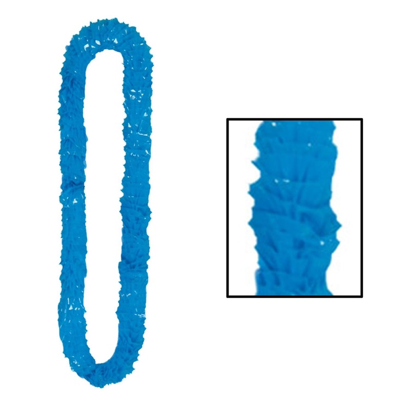144 Pack Beistle Luau Party Soft-Twist Poly Leis - blue