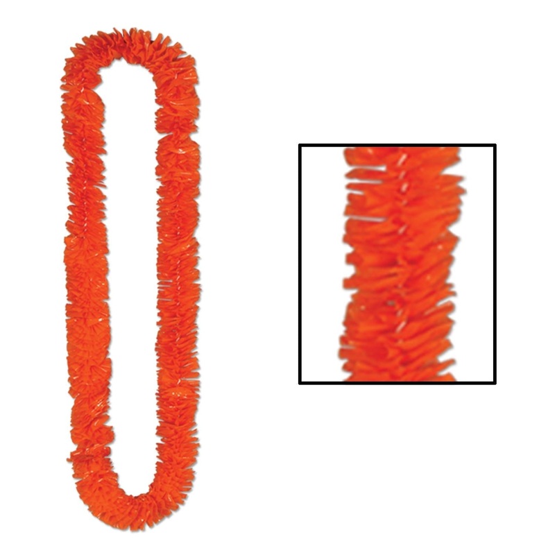 144 Pack Beistle Luau Party Soft-Twist Poly Leis - orange