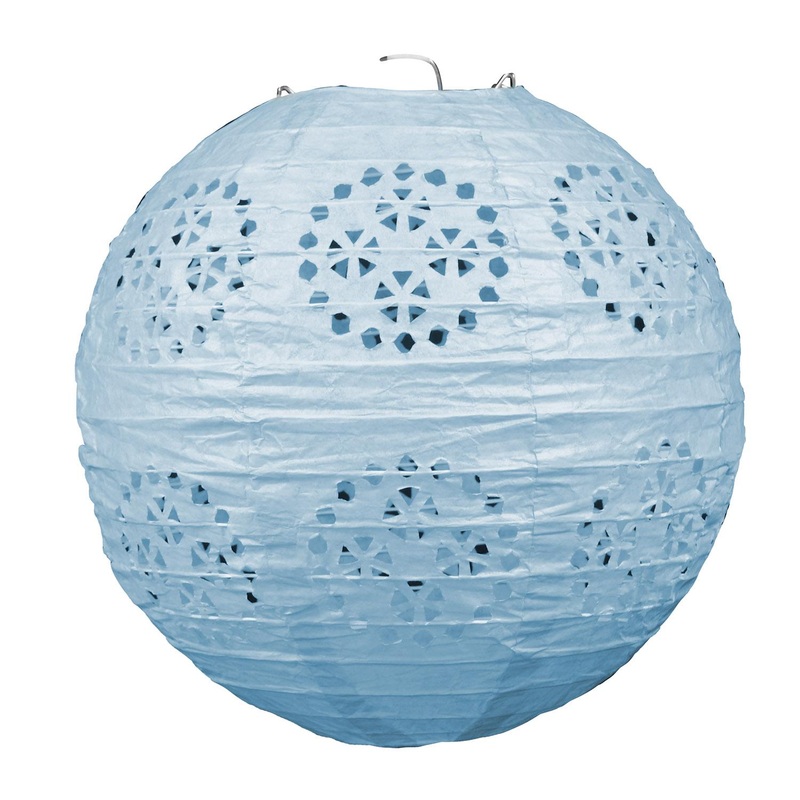 18 Pack Beistle Party Lace Paper Lanterns Light blue
