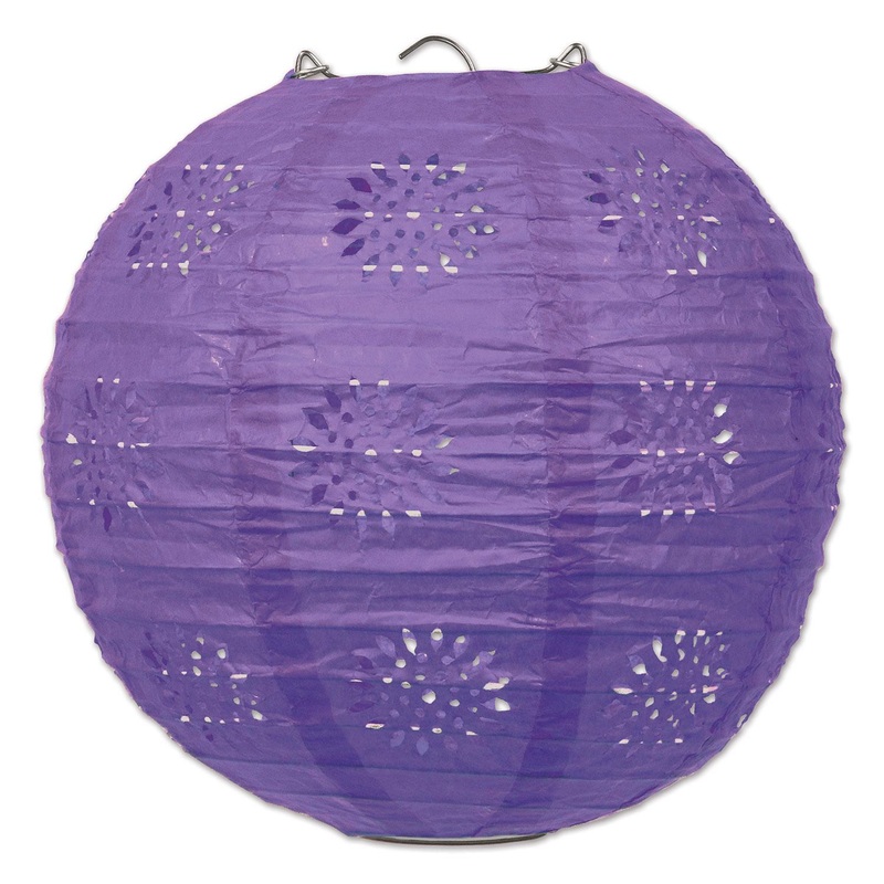 18 Pack Beistle Party Lace Paper Lanterns purple