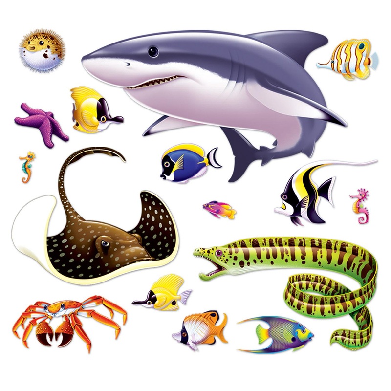 192 Piece Beistle Luau Party Marine Life Props