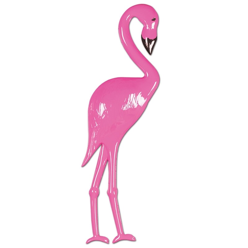 24 Pack Beistle Luau Party Plastic Flamingo 1-Sided