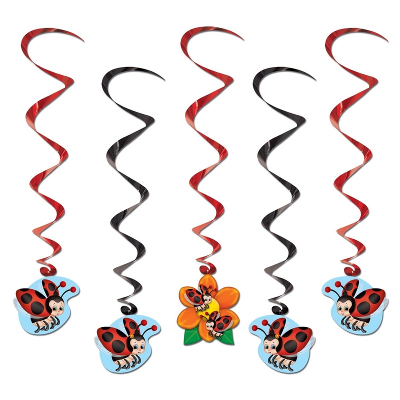 30 Piece Beistle Ladybug Party Whirls