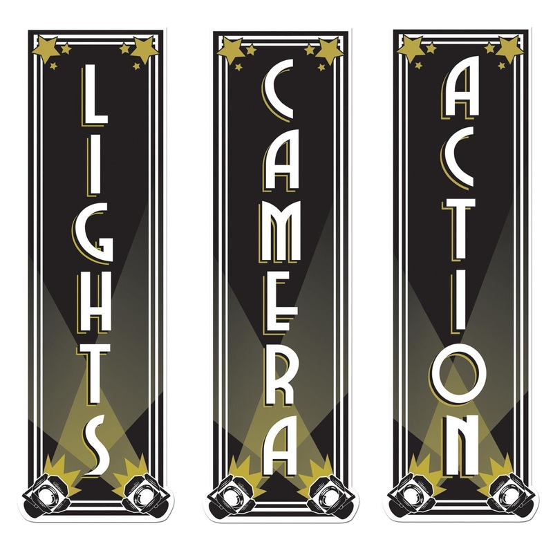 36 Pack Beistle Lights - Camera - Action Party Cutouts