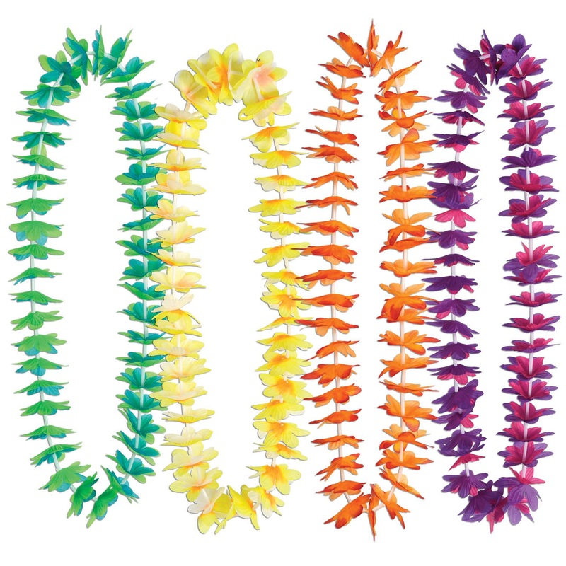 50 Pack Beistle Luau Party Silk 'N Petals Waikiki Leis