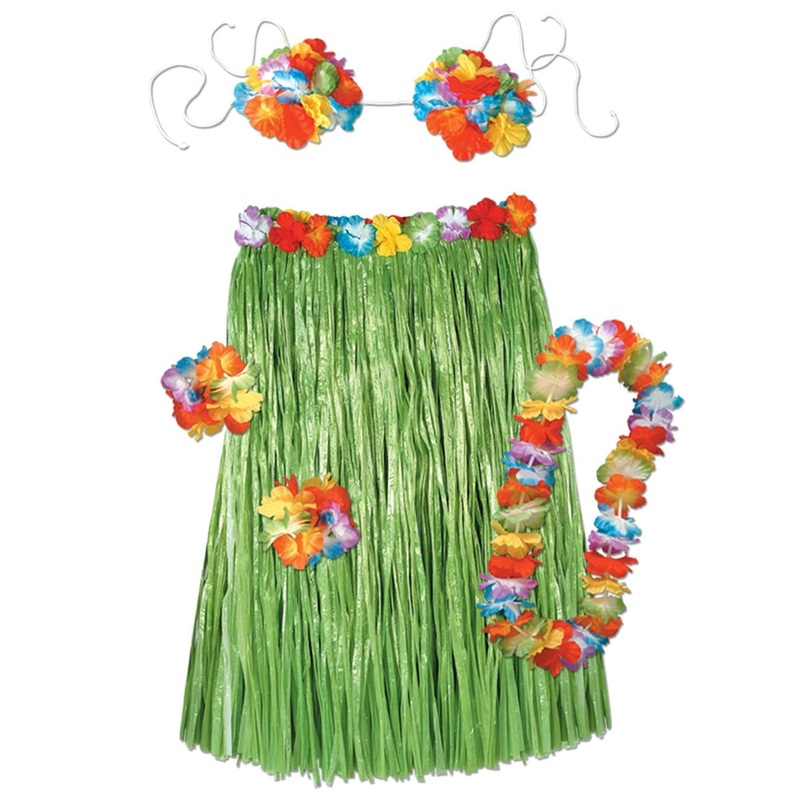 6 Pack Beistle Luau Party Child Hula Set