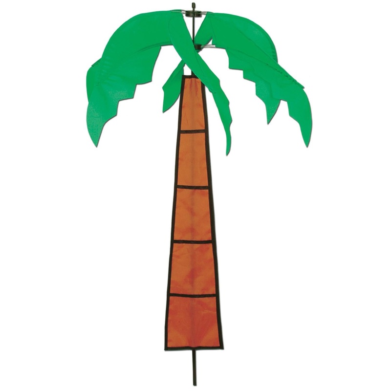 6 Pack Beistle Luau Party Palm Tree Wind-Wheel