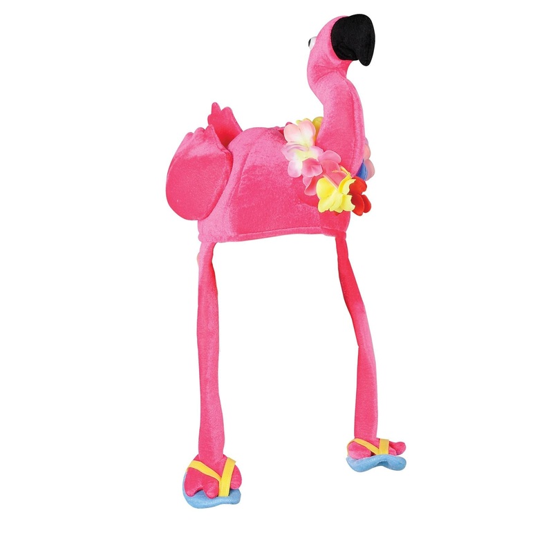 6 Pack Beistle Luau Party Plush Flamingo Hat