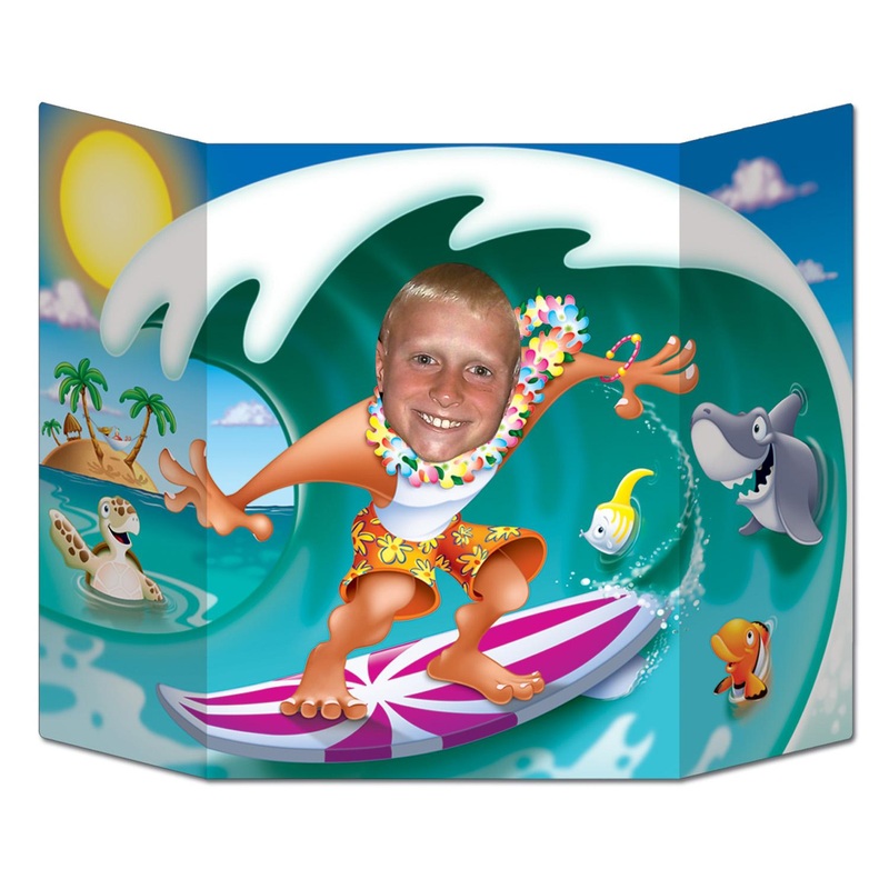 6 Pack Beistle Luau Party Surfer Dude Photo Prop