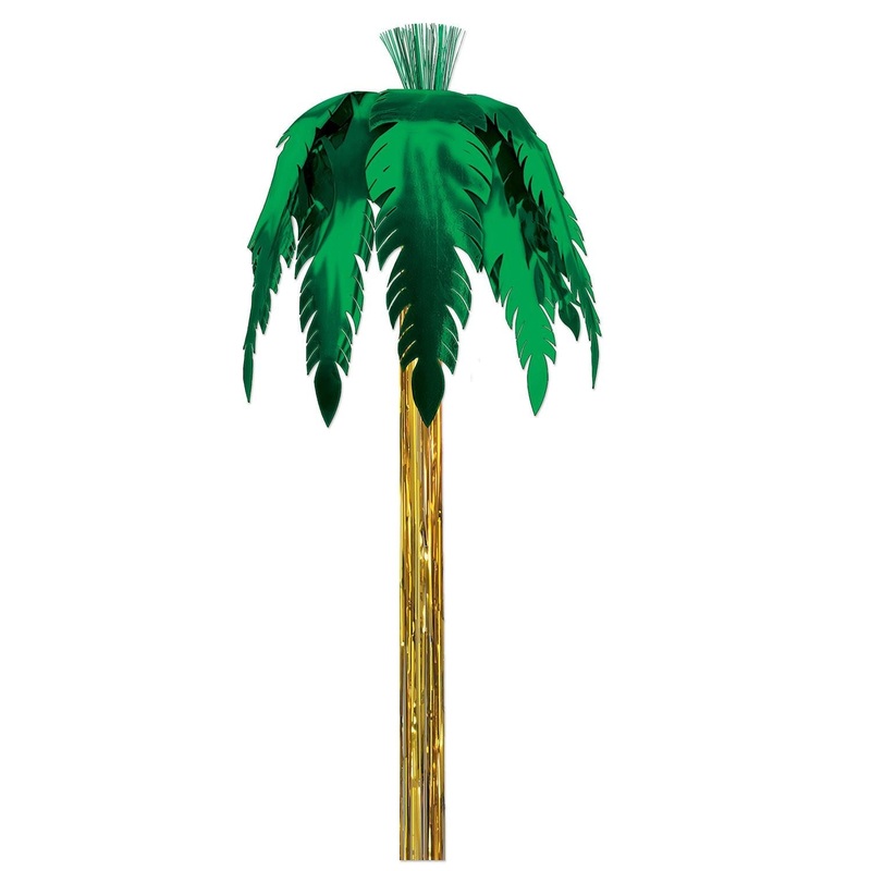6 Piece Beistle Luau Party Metallic Giant Royal Palm