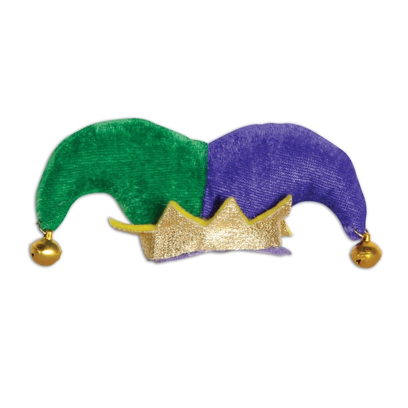 12 Pack Beistle Mardi Gras Jester Hat Hair Clip