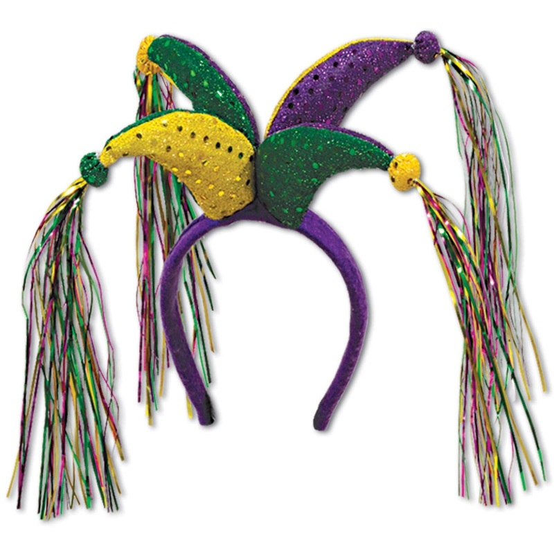12 Pack Beistle Mardi Gras Jester Headband