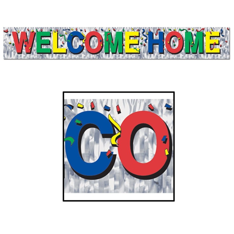 12 Pack Beistle Metallic Welcome Home Party Fringe Banner