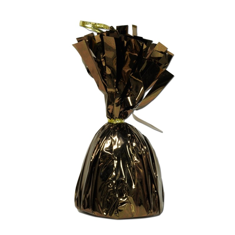 12 Pack Beistle Metallic Wrapped Balloon Weight chocolate brown