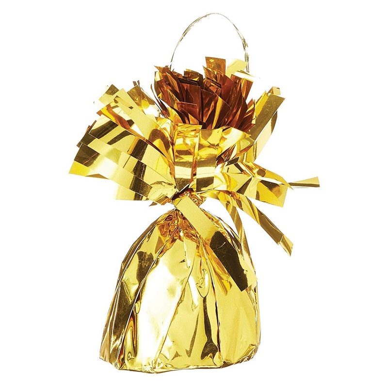 12 Pack Beistle Metallic Wrapped Balloon Weight gold