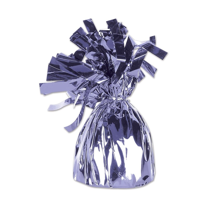 12 Pack Beistle Metallic Wrapped Balloon Weight lavender
