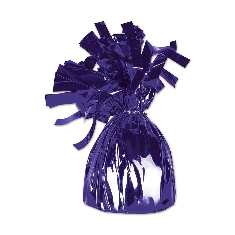 12 Pack Beistle Metallic Wrapped Balloon Weight purple