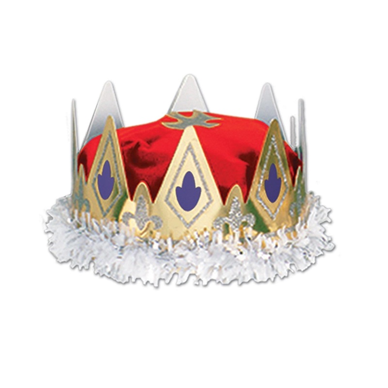 12 Pack Beistle Royal Queen's Crown- Red