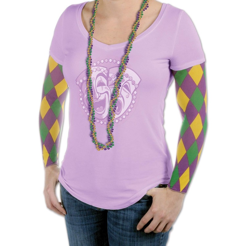 12 Pair Beistle Mardi Gras Harlequin Party Sleeves