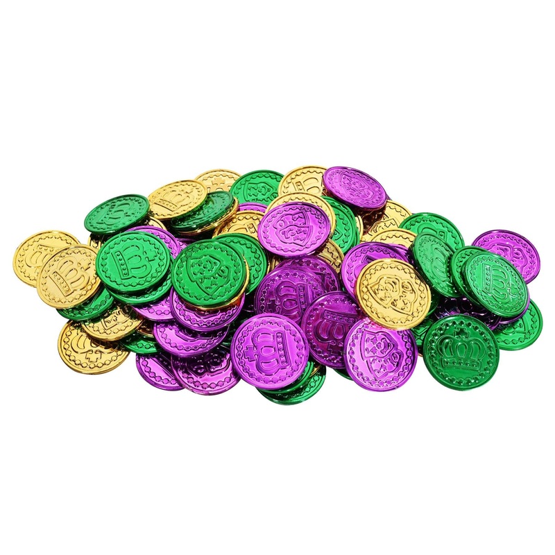 1200 Pack Beistle Mardi Gras Plastic Coins